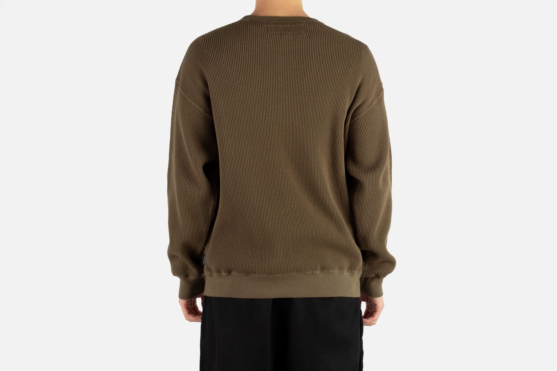 WAFFLE FABRIC CREWNECK LS 1